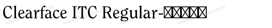 Clearface ITC Regular字体转换